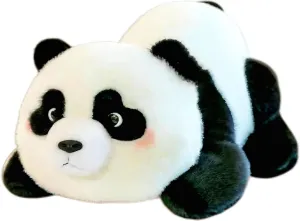 Panda Stuffed Animal Plush Toy, 10 Inch Cute Plushie, Soft Baby Doll Gift, Stuffed Panda Bear Plush for Kids, Girls, Boys, Adults(Black)