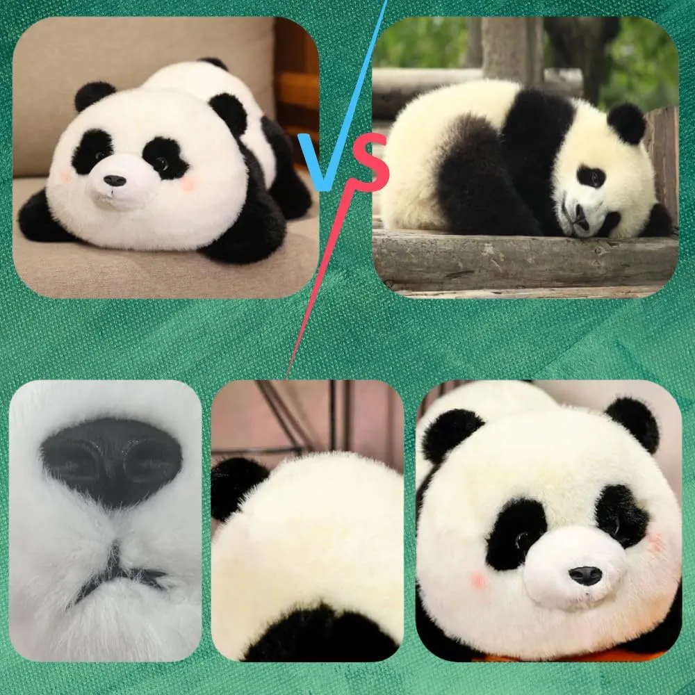 Panda Stuffed Animal Plush Toy, 10 Inch Cute Plushie, Soft Baby Doll Gift, Stuffed Panda Bear Plush for Kids, Girls, Boys, Adults(Black)