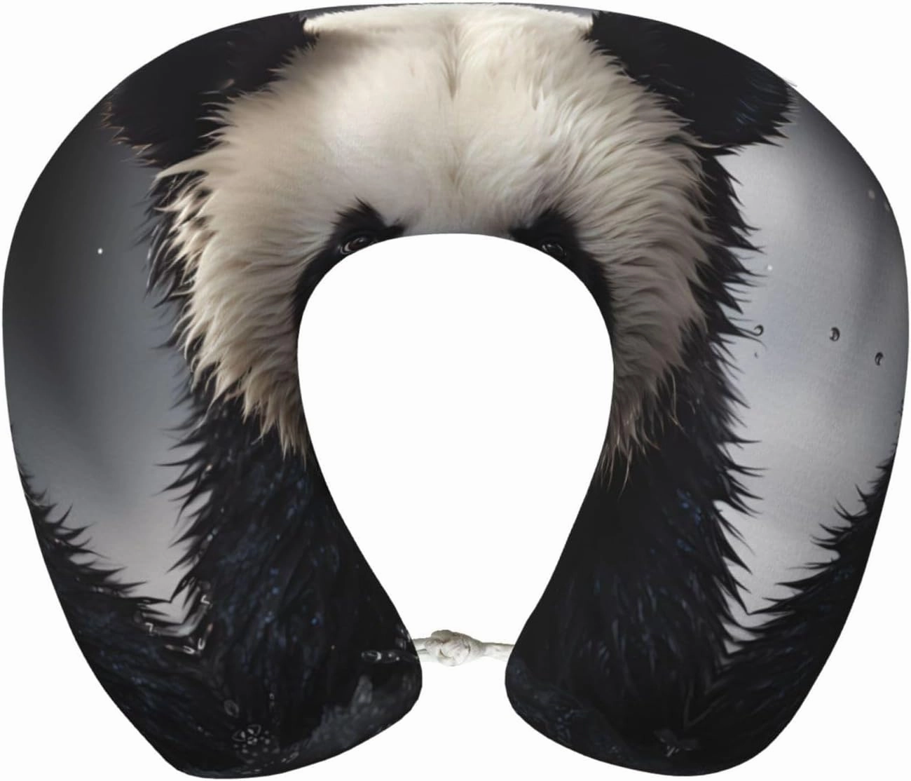 Panda in The Water Print Memory Foam Travel Pillow – Comfortable U-Shape Neck Support for Long Distance Flights, and Road Trips