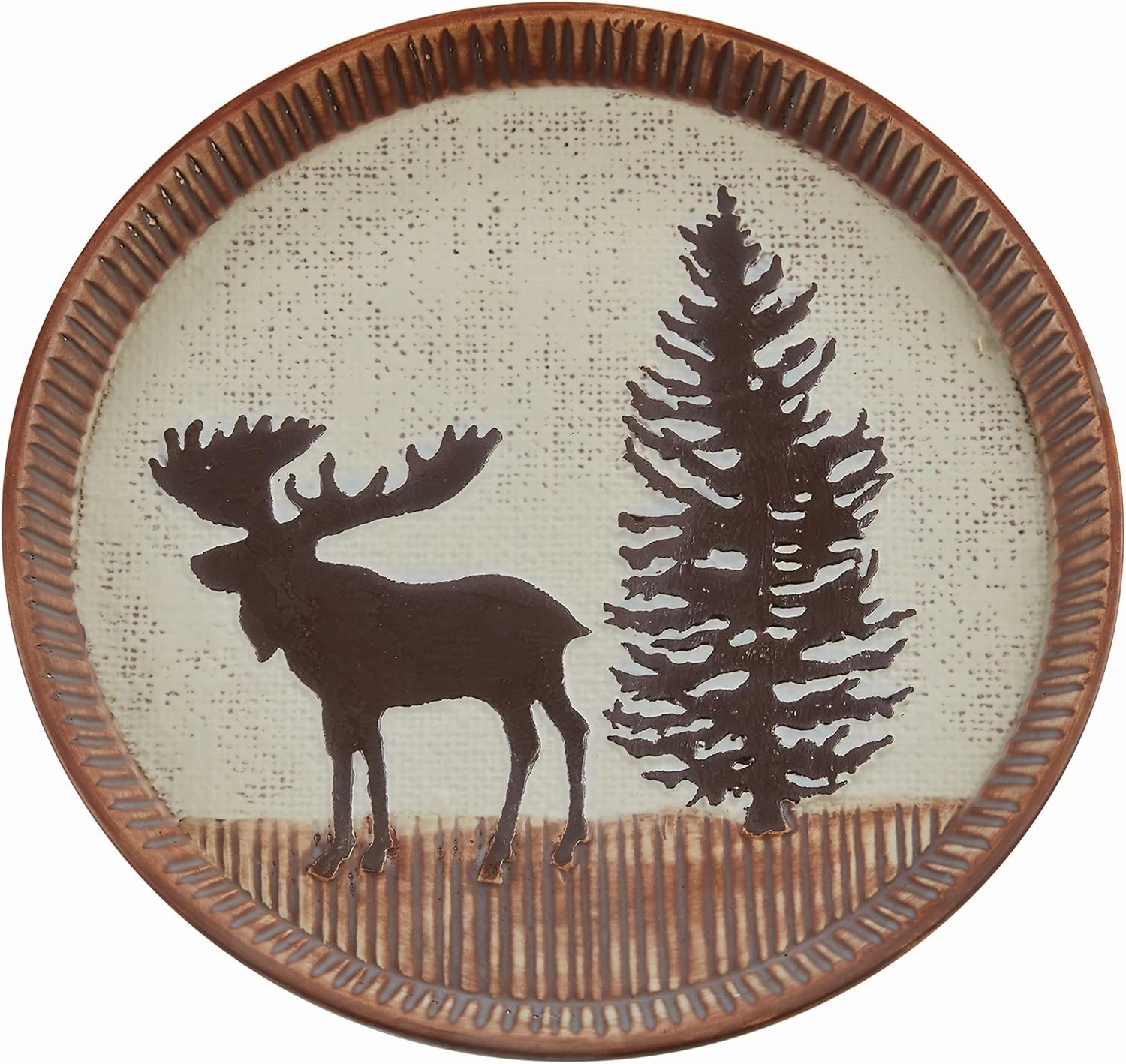 Park Designs Brown Wilderness Trail Moose Salad Plate Set of 4