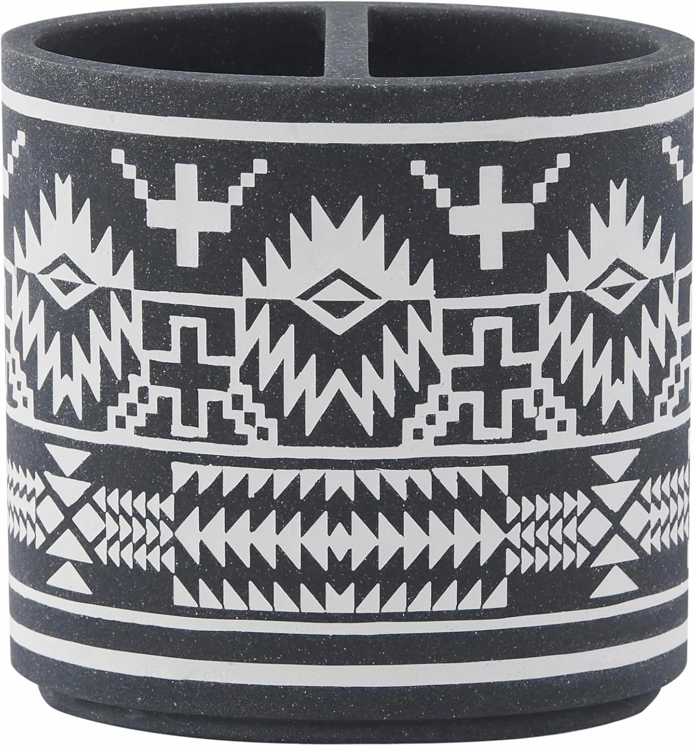PENDLETON Spider Rock 3 Piece Bathroom Counter Organizer, Lotion Dispenser, Toothbrush Holder, and Jar with Lid, Great Painted Resin Set, A Stylish Boho Western Bathroom Decor