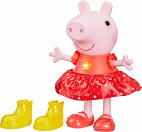Peppa Pig Peppa’s Muddy Puddles Party Singing and Dancing Doll, Interactive Electronic Preschool Toys for Girls and Boys, Ages 3 