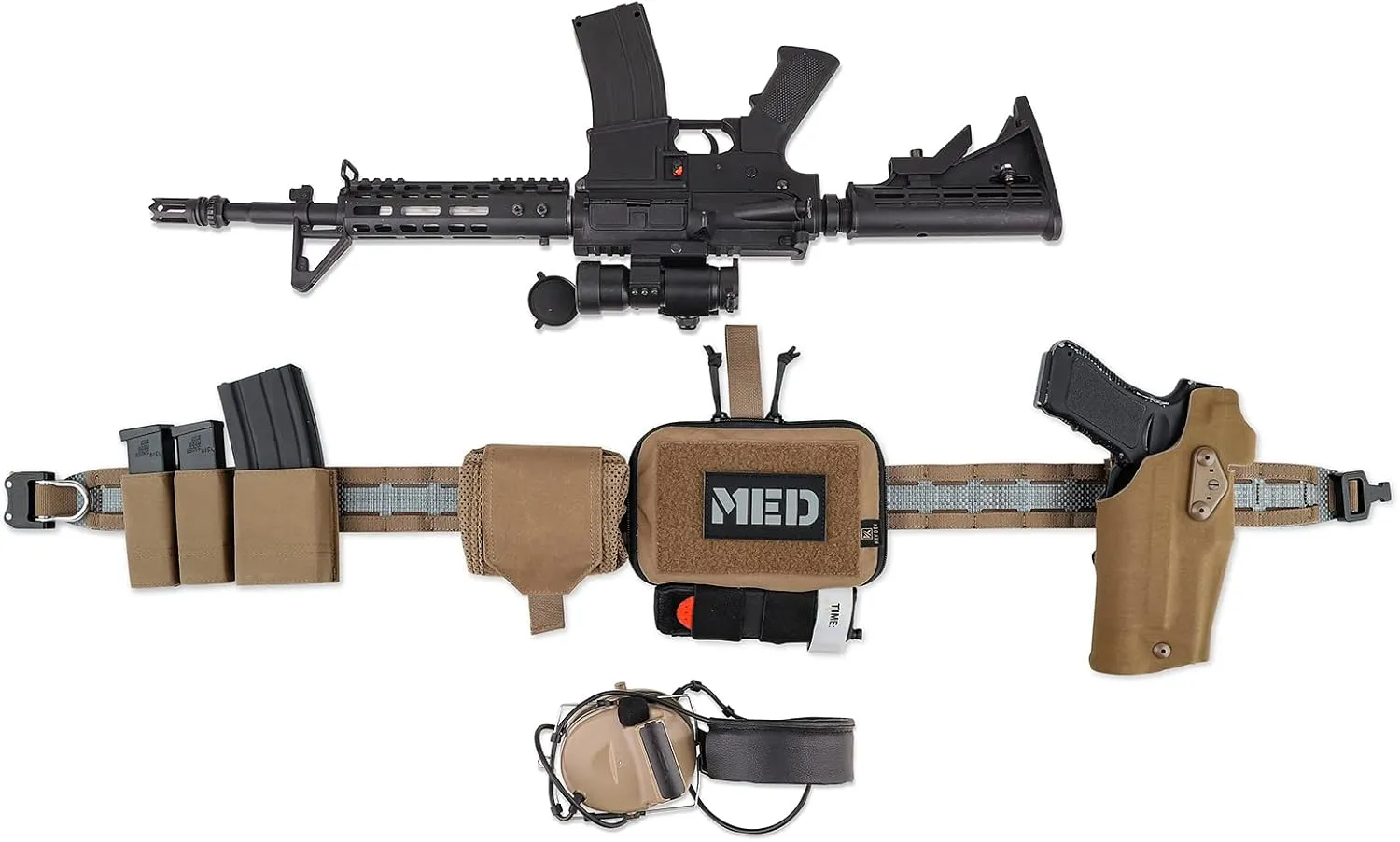 PETAC GEAR Tactical Belt Low Profile Molle Battle Cobra Belt Laser-Cut Tegris Rigid Shooting Gun Duty Belts