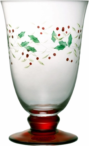 Pfaltzgraff Winterberry Holiday Goblets, 1 Count (Pack of 1), Clear