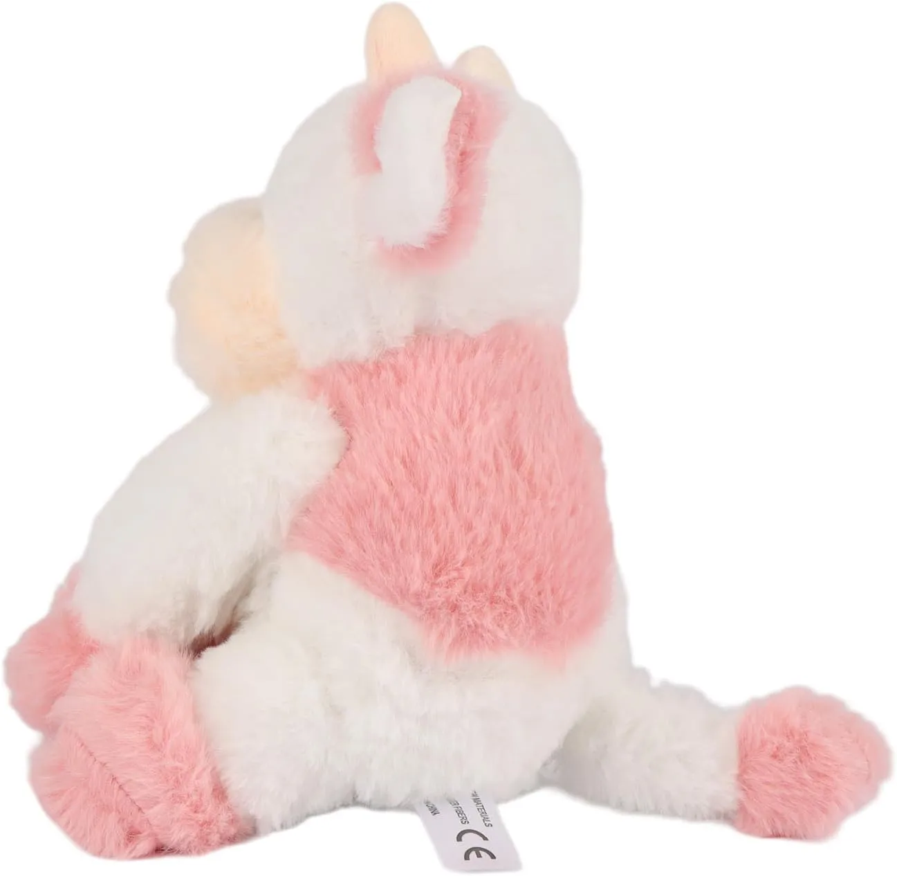 Pink & White Sitting Cow Plush Toy 7.8" - Adorable Smiling Face Soft Cow Stuffed Animal, Creative Home Decor, Ideal Present for Kids and Animal Lovers Birthday Festival Christmas