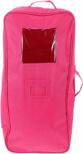 Pink Doll Travel Case for 18-Inch Girl Miniature 43cm, Portable Toy Storage Bag with Handle, Travel-Friendly Doll Accessories Pouch, Cloth Material, 19.29 X 8.66 X 5.11 Inches