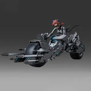 Pipigirl MS General Genuine License Plastic Action Figures Kit, Assembled Model Catgirl with Motorcycle, Mecha Girl Model, Anime Style 1:10 Scale Collectible