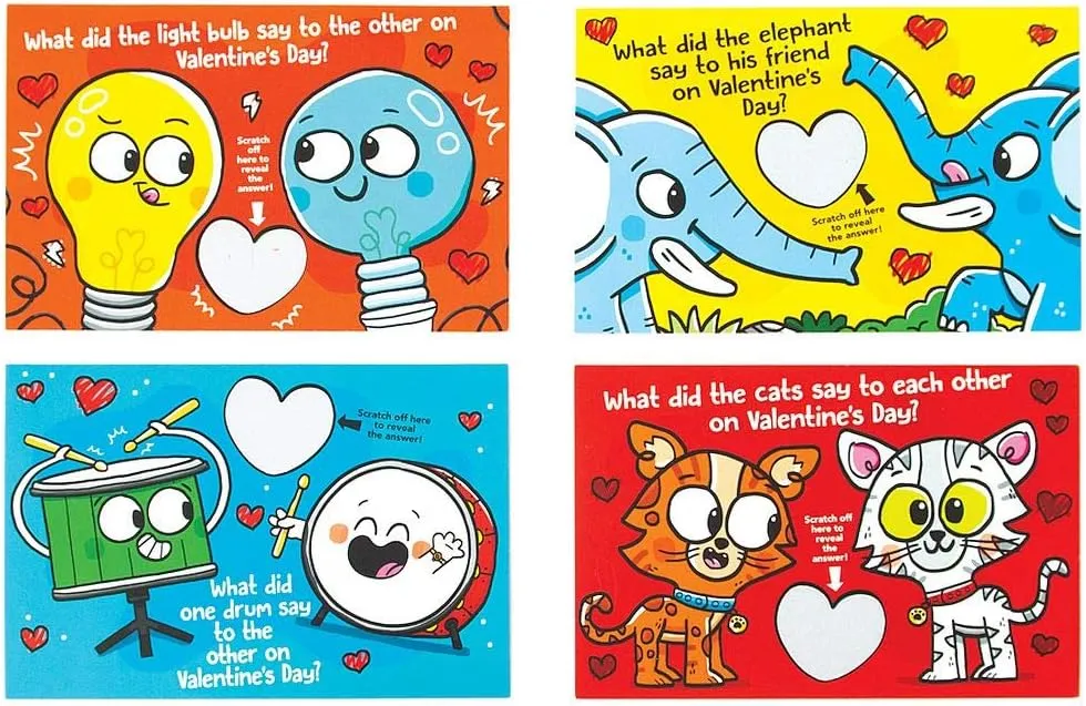 Playhouse Silly Joke Scratch-Off 28 Card Super Valentine Exchange Pack for Kids