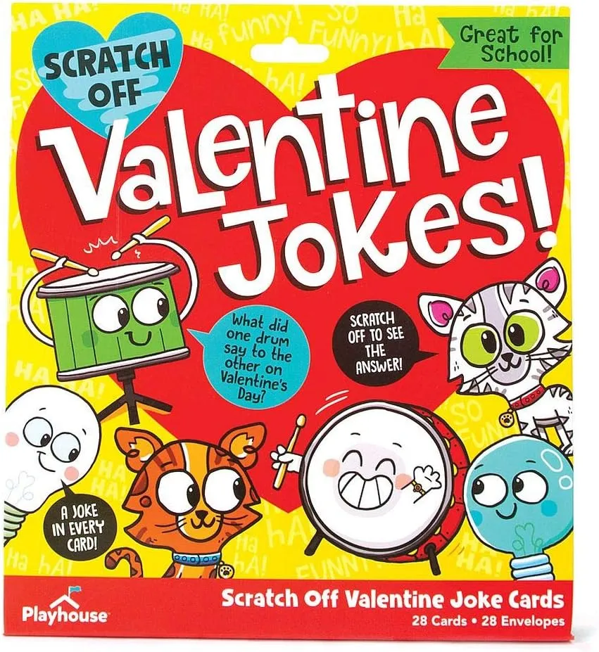Playhouse Silly Joke Scratch-Off 28 Card Super Valentine Exchange Pack for Kids
