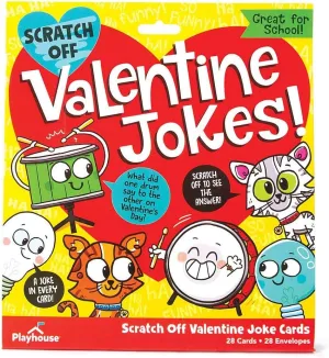 Playhouse Silly Joke Scratch-Off 28 Card Super Valentine Exchange Pack for Kids