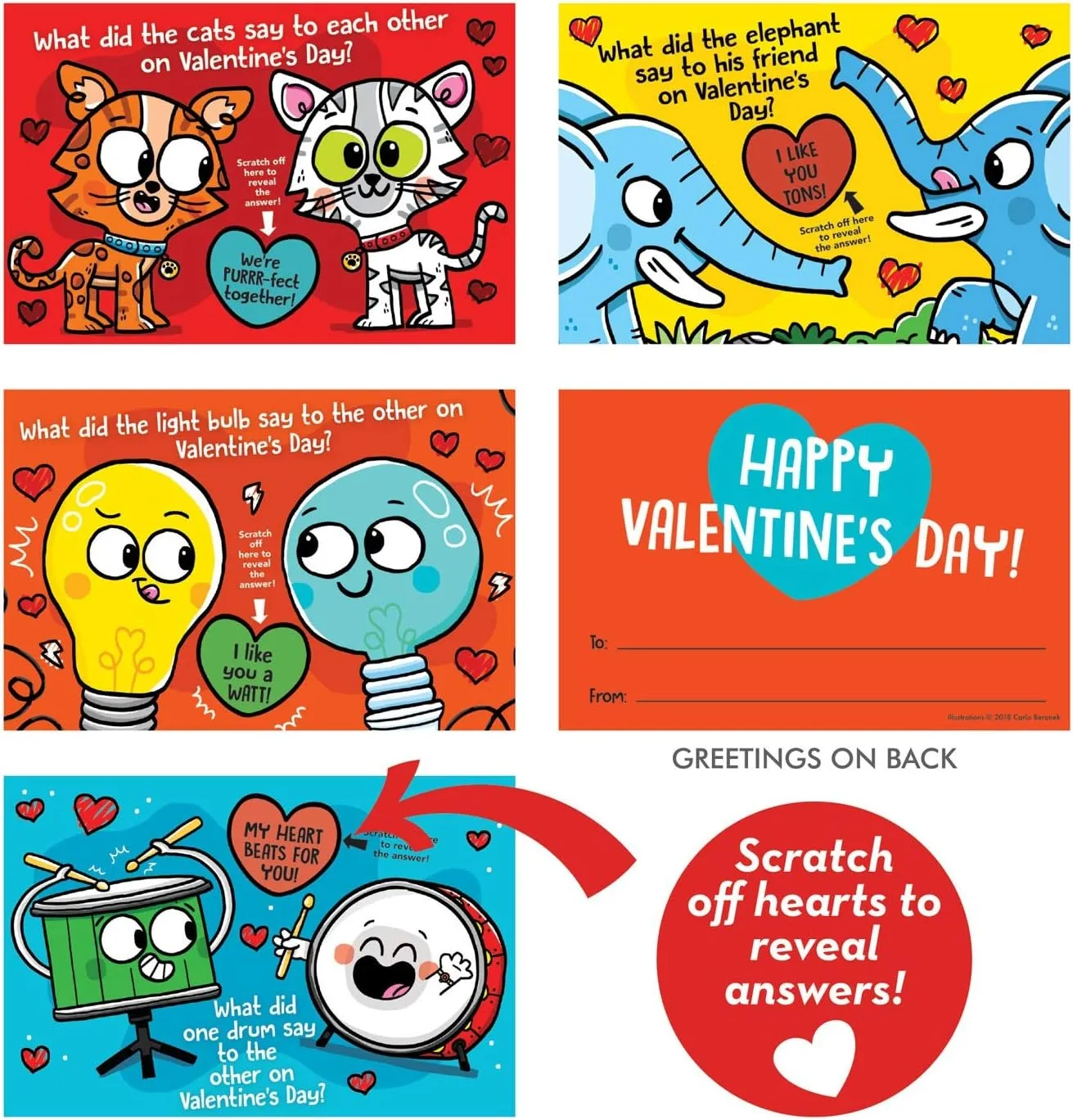 Playhouse Silly Joke Scratch-Off 28 Card Super Valentine Exchange Pack for Kids