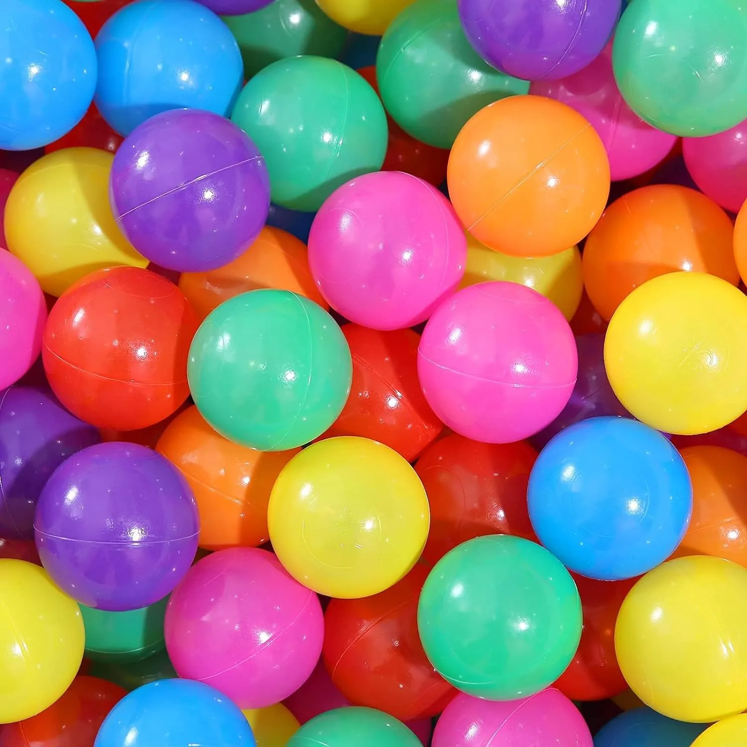 PlayMaty Ball Pit Balls - Colorful Ocean Pool Toys for Kids, Phthalate & BPA Free, 100pcs for Toddler Playhouse, Tent, or Playpen