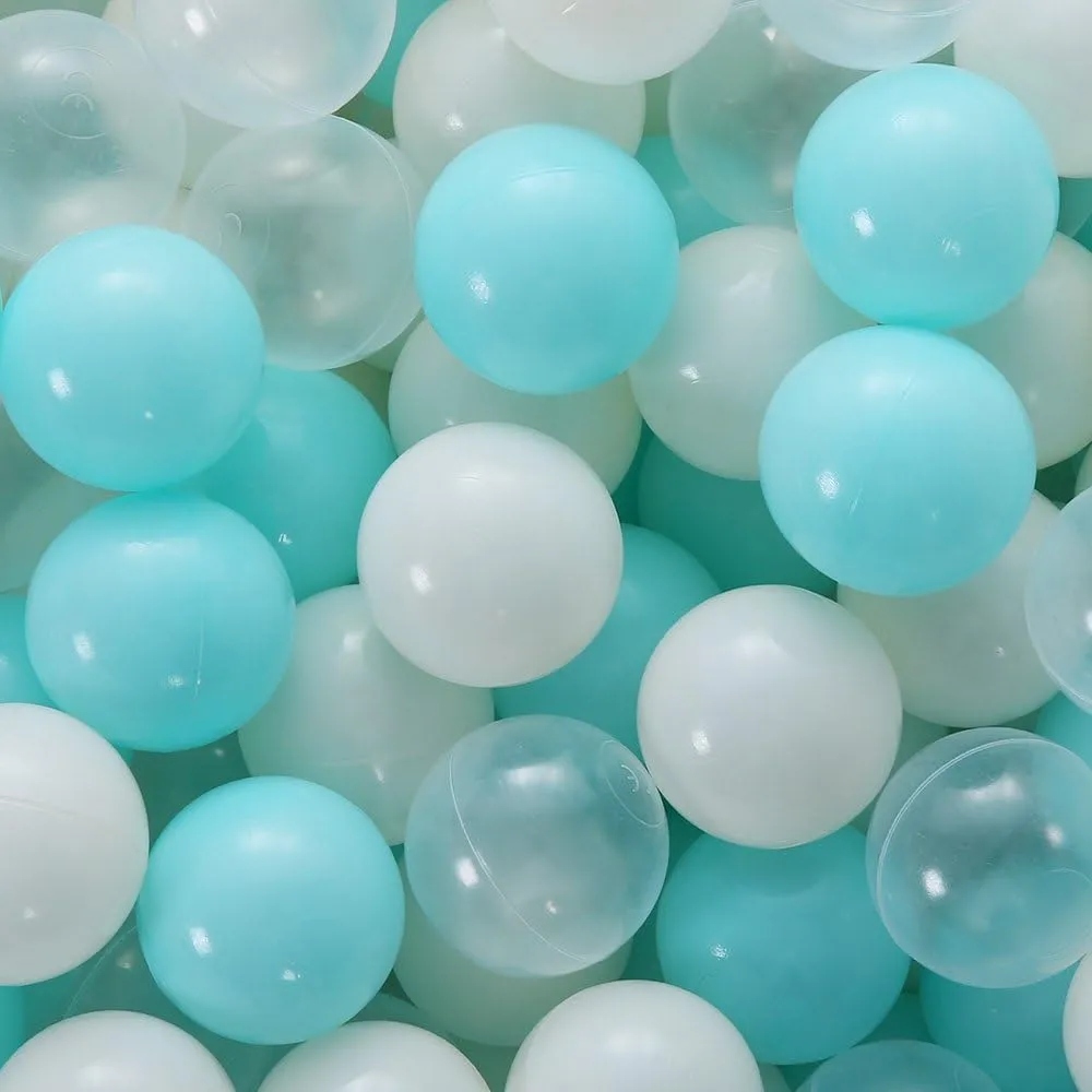 PlayMaty Colorful Pit Balls 2.1-inch Plastic Ocean Ball Crush Proof Stress Balls for Kids Pool Ball Playhouse Ball Pit Accessories