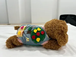 Plush Animal Toy Fidget for Kids 3  Years, Montessori Sensory Toys for Toddlers, Stuffed Animal with Fine Motor Activities, Learn Shapes, Colors & Daily Life Skills, Travel Companion for Children