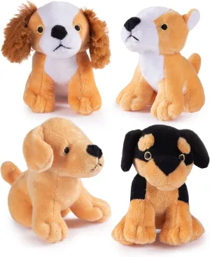 Plush Creations Talking Plush Puppies Set for Toddlers Toys | 4 Plush Talking Animals | 4 Plush Stuffed Puppy Dogs | Plush Stuffed Puppies | Bulk Assorted Puppies | Baby Stuffed Animals, (PC-505)