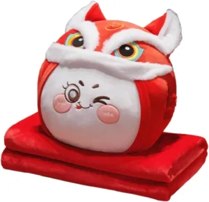 Plush Hand Cushion for Winter Celebrations, Ideal for Car and Home, Style B
