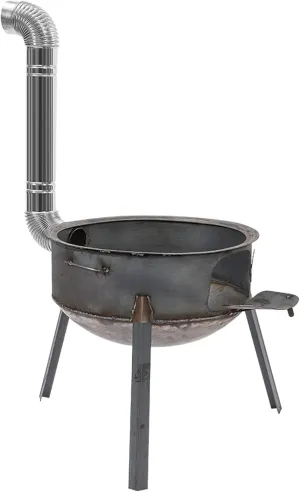 Portable Detachable Coal/Wood Stove, Multi-function Cast Iron Stove for Heating & Cooking, Mobile Indoor/Outdoor Camping Stove, 63CM(40cm)