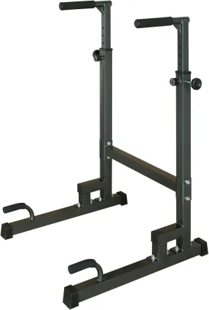 Power Tower Dip Station with Bench Pull Up Bar Stand Adjustable Height Heavy Duty Multi-Function Fitness Training Equipment