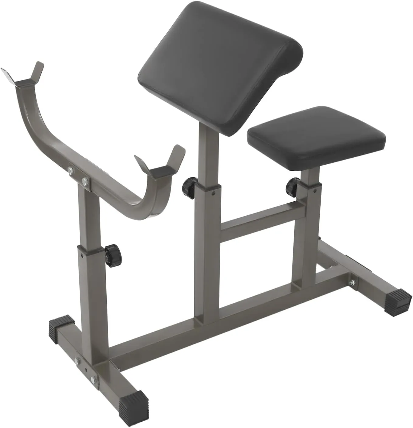 Preacher Curl Bench with Adjustable Seat and Pad, for Isolated Bicep Training Home Gym –661 LBS Capacity, Barbell Dumbbell Fitness Station for Strength Training