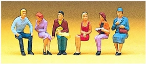 Preiser 10095 Seated Persons HO Scale Painted Figure Set