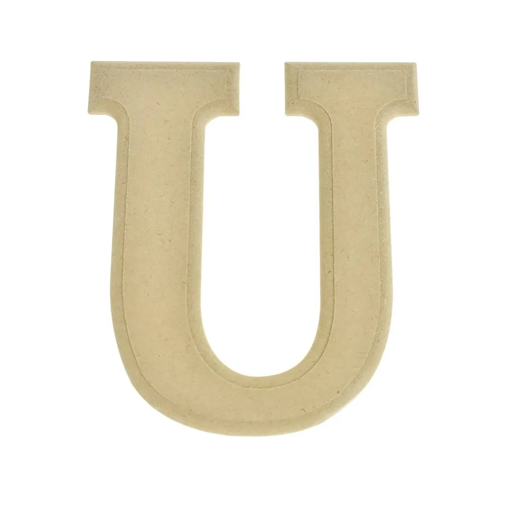 Pressed Board Beveled Wooden Letters and Numbers, 6-inch