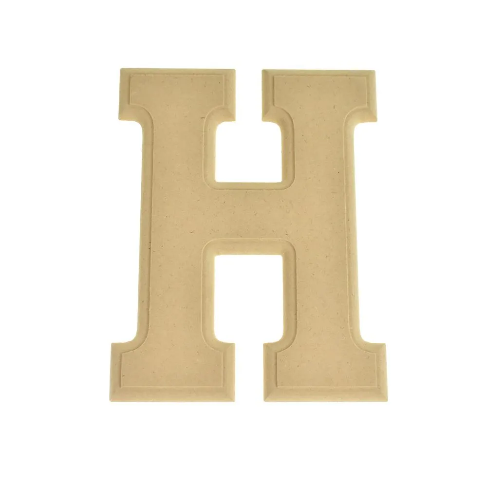 Pressed Board Beveled Wooden Letters and Numbers, 6-inch