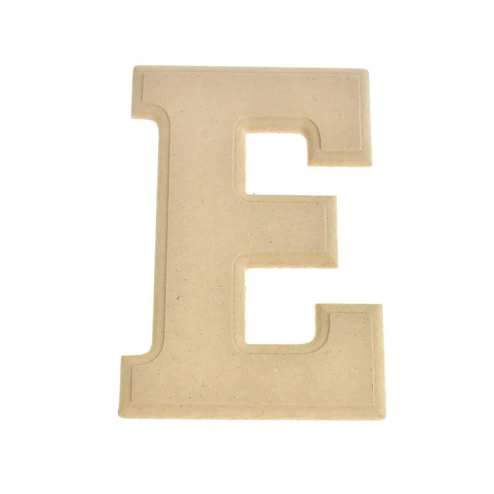 Pressed Board Beveled Wooden Letters and Numbers, 6-inch