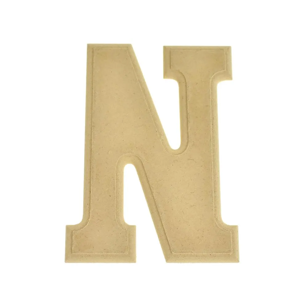 Pressed Board Beveled Wooden Letters and Numbers, 6-inch