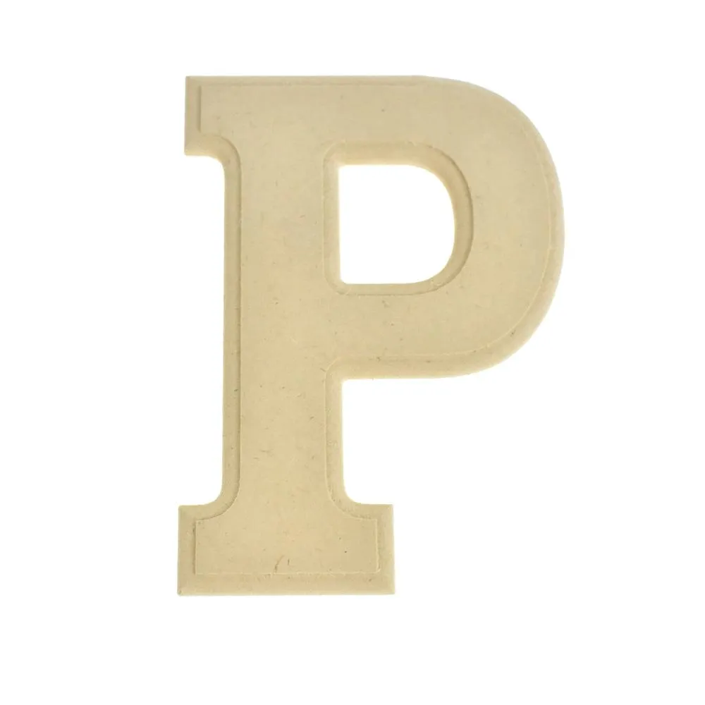 Pressed Board Beveled Wooden Letters and Numbers, 6-inch