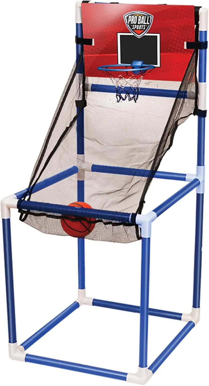 Pro Ball Mini Air Slam Basketball Hoop Arcade for Kids, Adjustable Height, Indoor Sports Toys - Includes Ball and Pump
