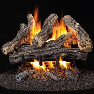 ProCom Heating WAN18N-2-RO Natural Gas Vented Fireplace Logs Set with Remote Control, Use with Natural Gas, 45000 BTU, Heats up to 1650 Sq. Ft, Realistic Painted, 18 Inches