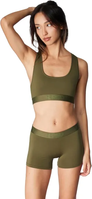 PSD Women's Basic Solid Boy Shorts - Full Coverage Women's Underwear - Comfortable Stretch Panties for Women