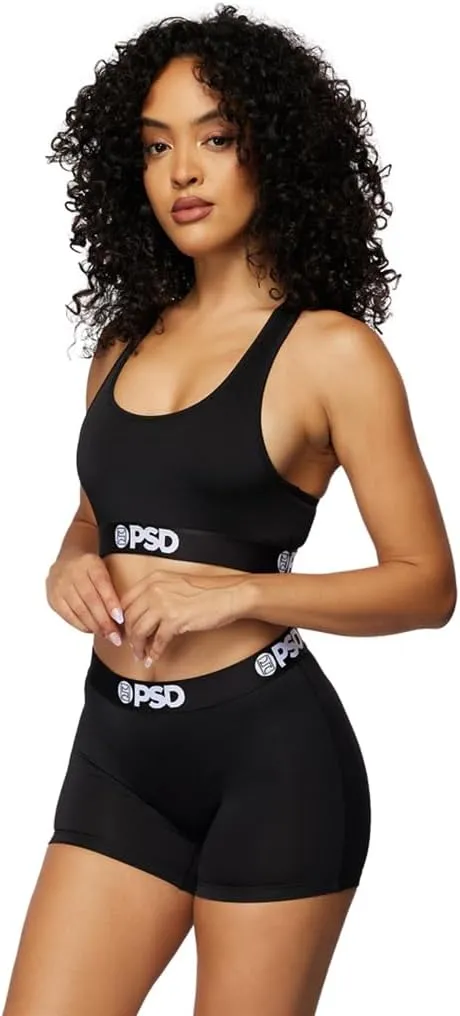 PSD Women's Basic Solid Boy Shorts - Full Coverage Women's Underwear - Comfortable Stretch Panties for Women