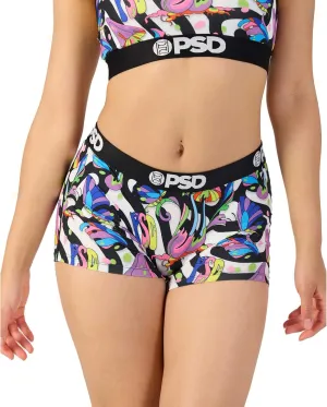 PSD Women's Recreational Print Boy Shorts - Full Coverage Women's Underwear - Comfortable Stretch Panties for Women