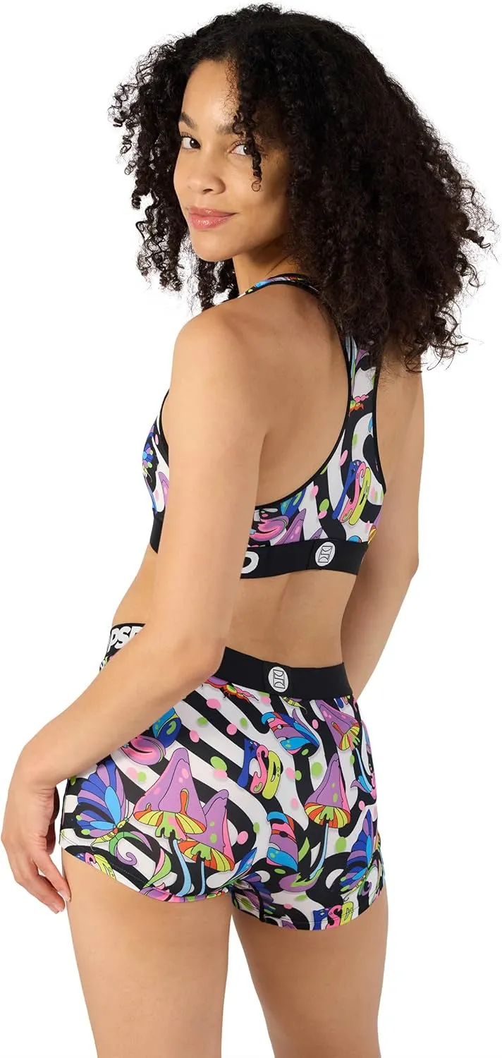 PSD Women's Recreational Print Boy Shorts - Full Coverage Women's Underwear - Comfortable Stretch Panties for Women