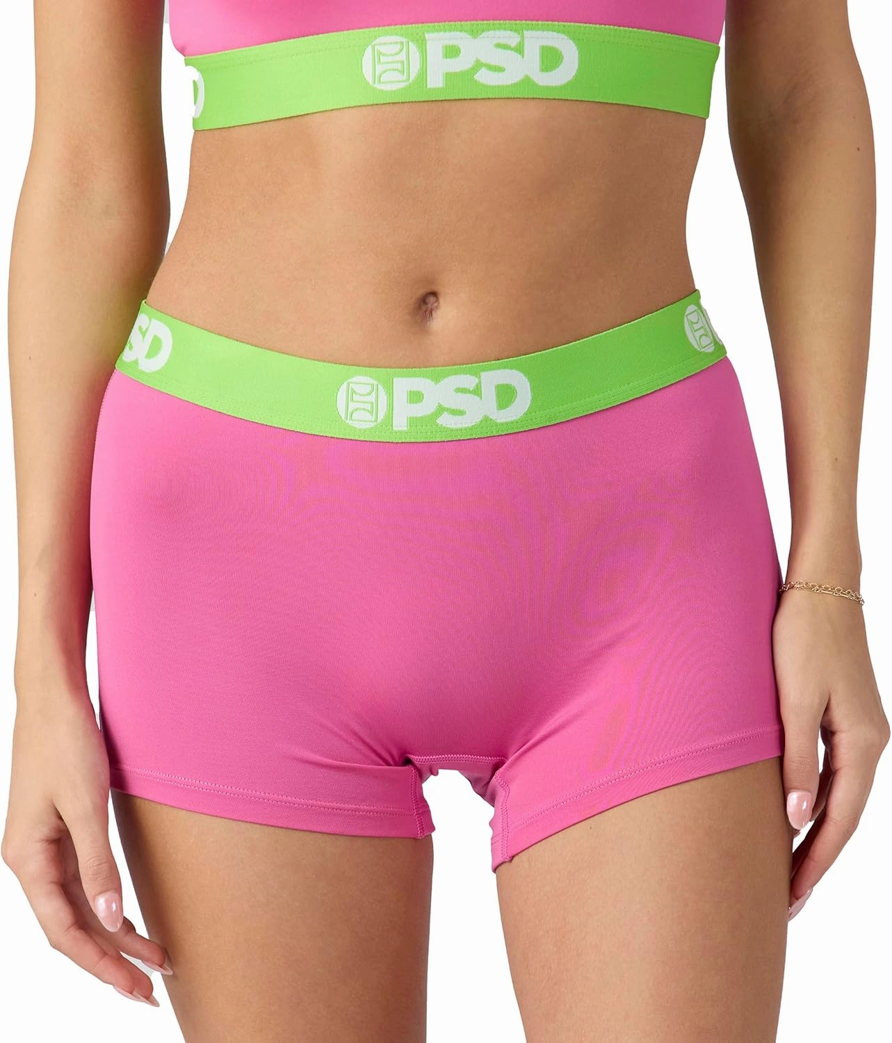 PSD Women's Basic Solid Boy Shorts - Full Coverage Women's Underwear - Comfortable Stretch Panties for Women