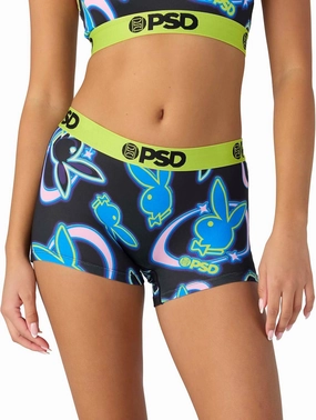 PSD Women's Playboy Boy Shorts - Full Coverage Women's Underwear - Comfortable Stretch Panties for Women