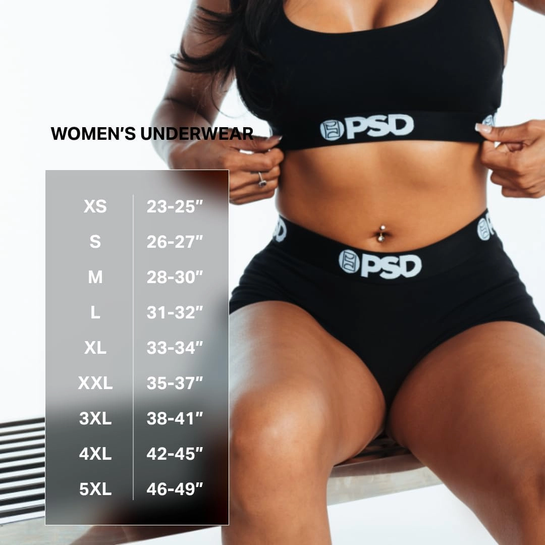 PSD Women's Playboy Boy Shorts - Full Coverage Women's Underwear - Comfortable Stretch Panties for Women