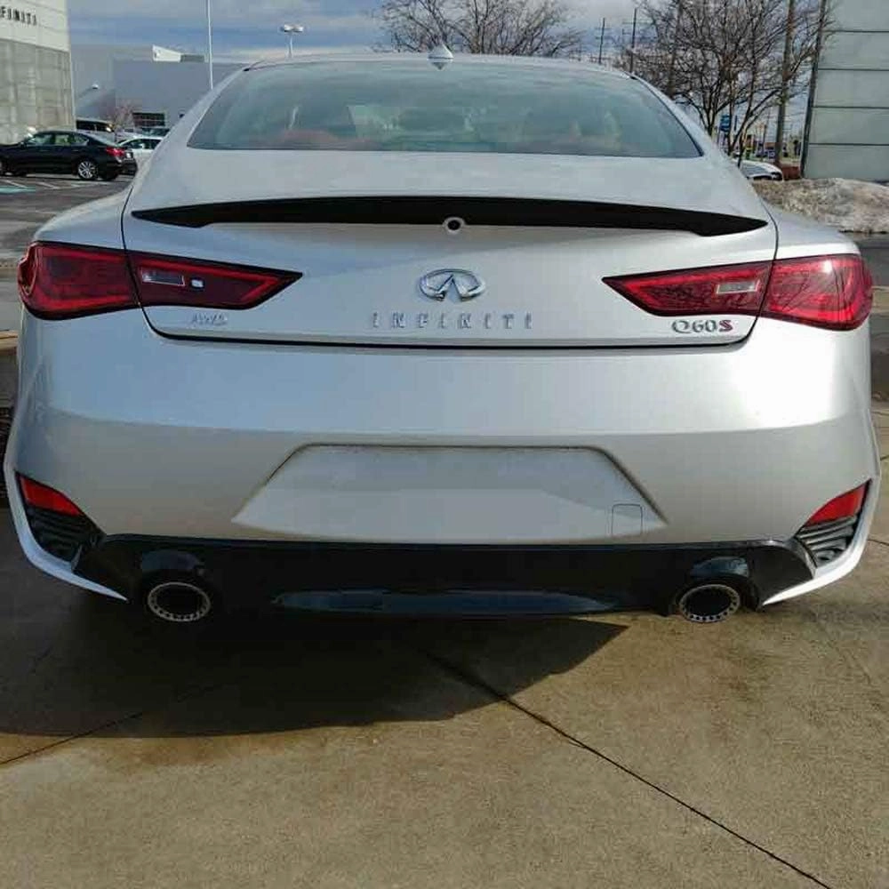 Q60-17-FM Factory Style Flush Mount Spoiler Compatible with Infiniti Q60 - Grayish Blue Metallic (RBP)