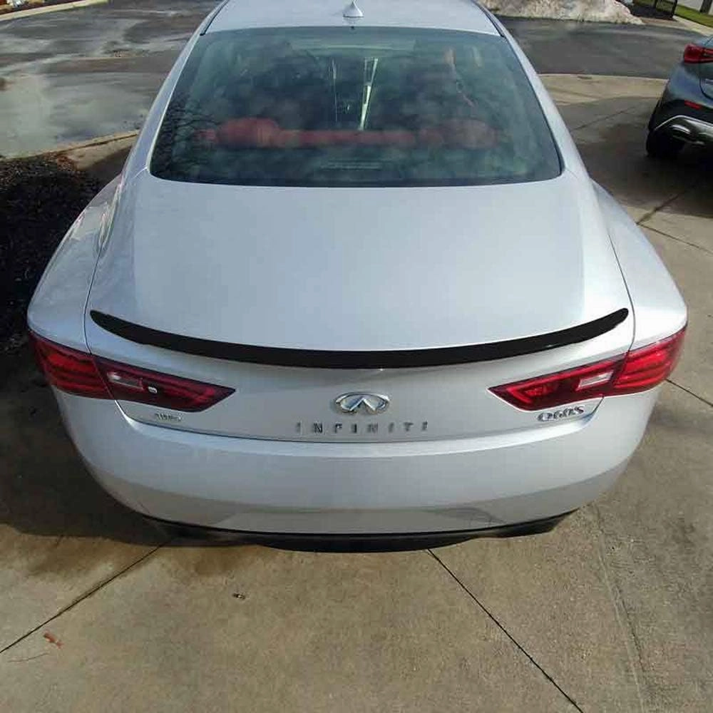 Q60-17-FM Factory Style Flush Mount Spoiler Compatible with Infiniti Q60 - Grayish Blue Metallic (RBP)