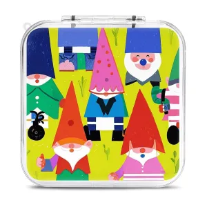 QMNBTES Colorful Gnomes Switch Game Case Switch Game Holder Cartridge Case Storage 12 Games & 2 Micro Sd Card Slots, Travel Carry Cases, Portable Games Card Storage, Hard Shell, Buckle Closure