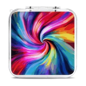 QMNBTES Colorful Tie Dye Switch Game Case Switch Game Holder Cartridge Case Storage 12 Games & 2 Micro Sd Card Slots, Travel Carry Cases, Portable Games Card Storage, Hard Shell, Buckle Closure