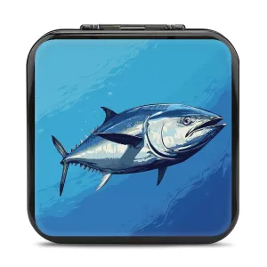 QMNBTES Colorful Tuna Switch Game Case Switch Game Holder Cartridge Case Storage 24 Games & 2 Micro Sd Card Slots, Travel Carry Cases, Portable Games Card Storage, Hard Shell, Buckle Closure