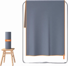 Quick Dry Lightweight Sand Free Towel for Beach, Gym, Yoga & Camping, 2 with Travel Bag (31"*51",Gray)