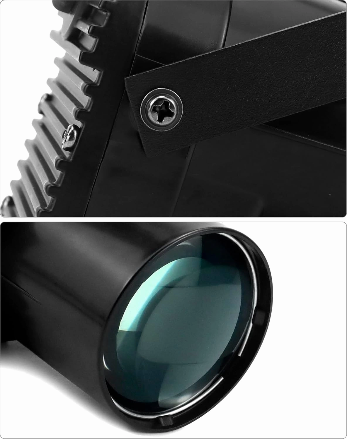 QWORK White LED Beam Pinspot Light, 2 Pack 3W LED Beam Spotlight with Lens, DJ Mirror Ball Lighting