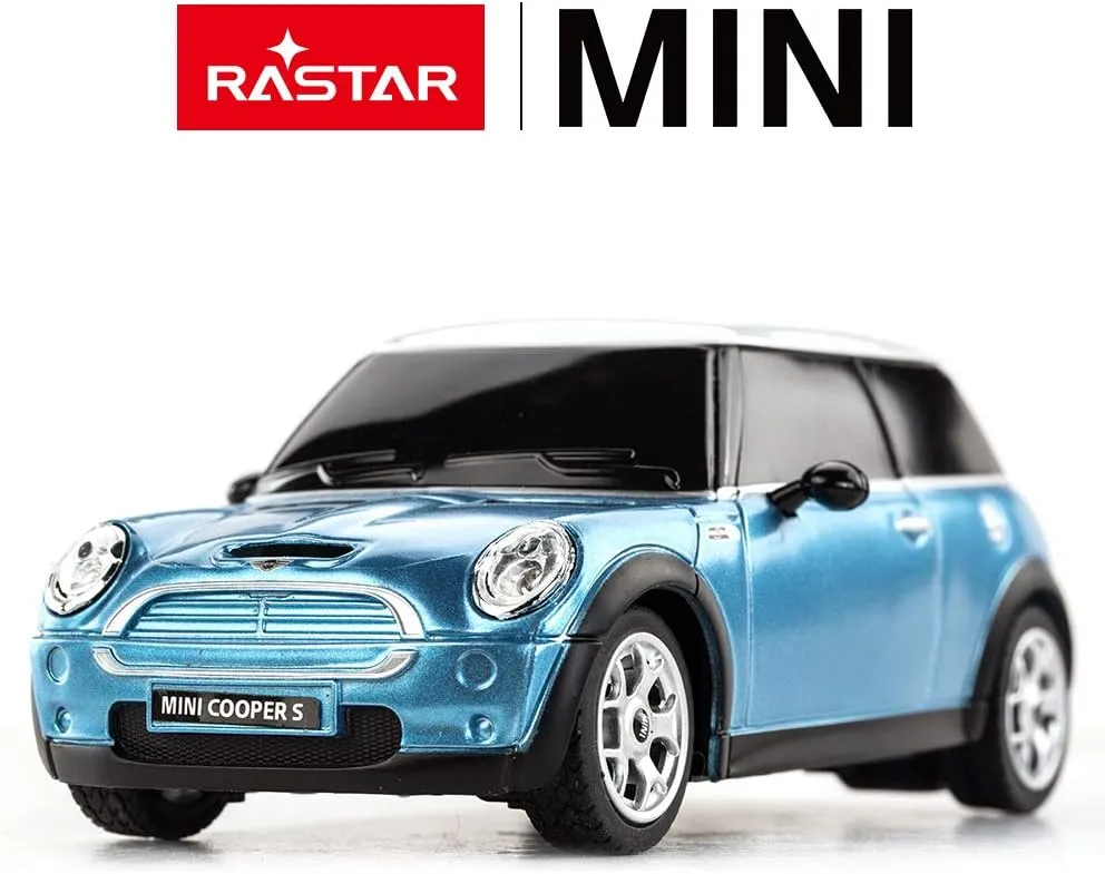 RASTAR 1:24 RC Cars Toy Mini Cooper Car for Kids Mini Cooper S Remote Control Car - Blue