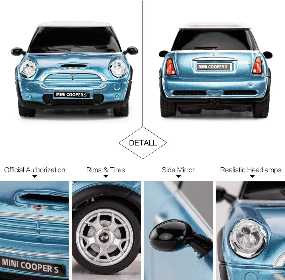 RASTAR 1:24 RC Cars Toy Mini Cooper Car for Kids Mini Cooper S Remote Control Car - Blue