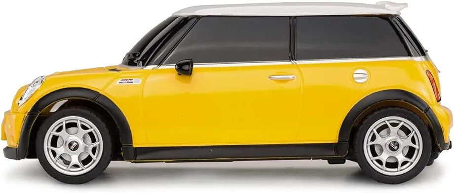 RASTAR Mini Cooper Model, 1:24 RC Cars Toy Mini Cooper Remote Control Car RC Mini Cooper Car Toy for Kids, Yellow