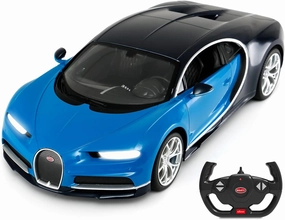RASTAR RC Bugatti Chiron Remote Control Car, 1/14 RASTAR Bugatti Chiron RC Car - Blue