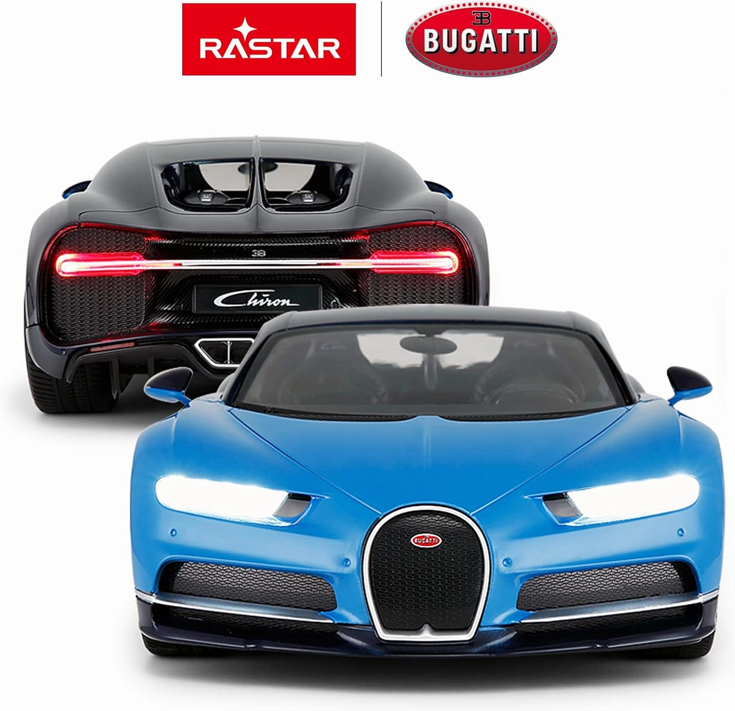 RASTAR RC Bugatti Chiron Remote Control Car, 1/14 RASTAR Bugatti Chiron RC Car - Blue